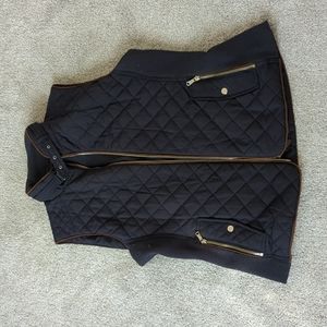 Quilted zipper vest